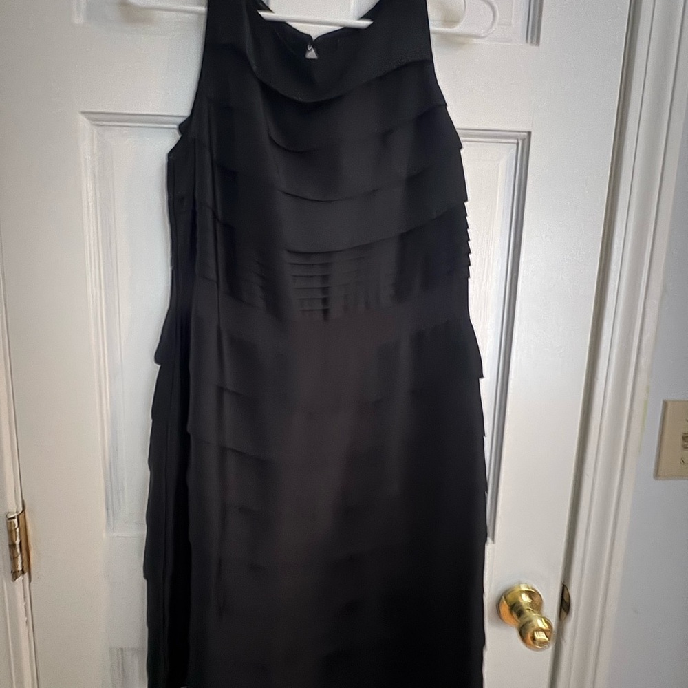 Banana Republic Black Layered Mini Dress